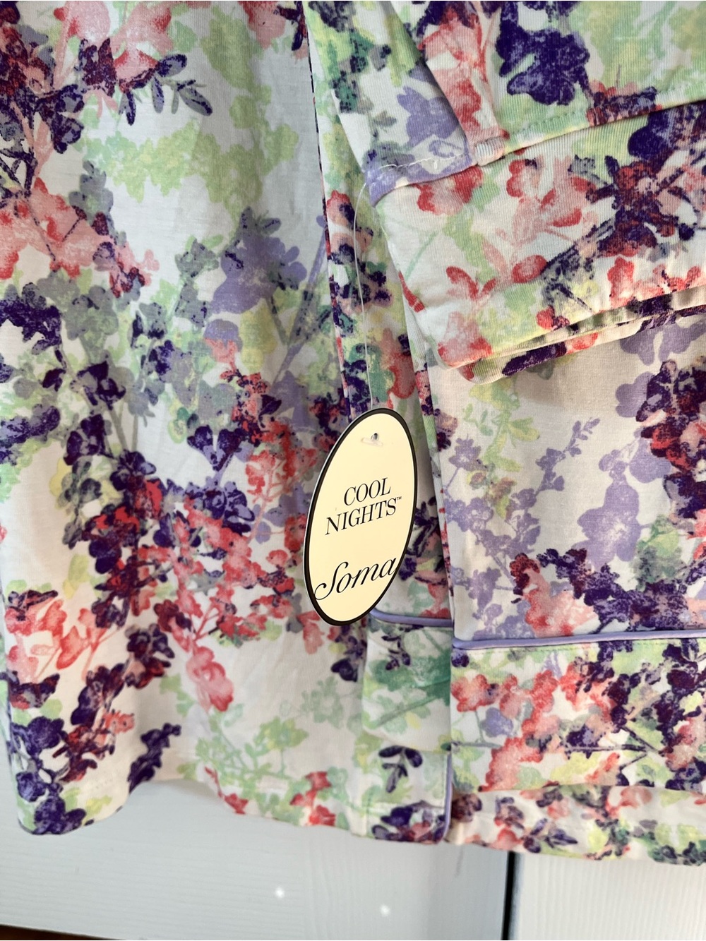 Soma EMB Cool Nights Pajama Set in Dreamland Floral Sz M NWT ⭐️ - Picture 3 of 9